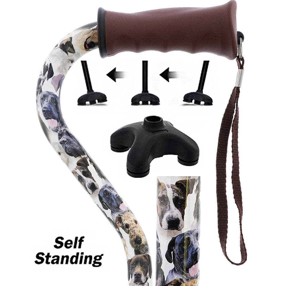 Dog Lovers' Offset Cane - Comfort Grip, Adjustable w/ SafeTbase Discount From China