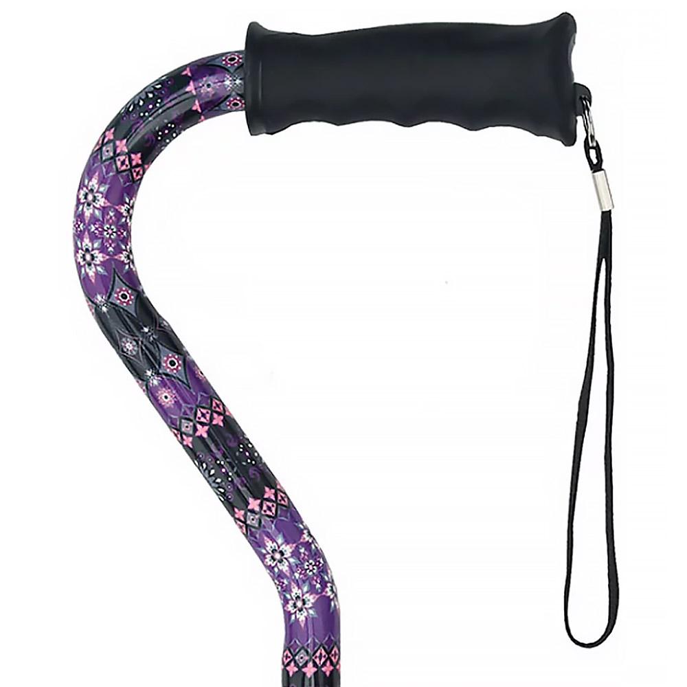 Pretty Purple Aluminum Convertible Quad Base Walking Cane - Adjustable Shaft Fashion Style Online