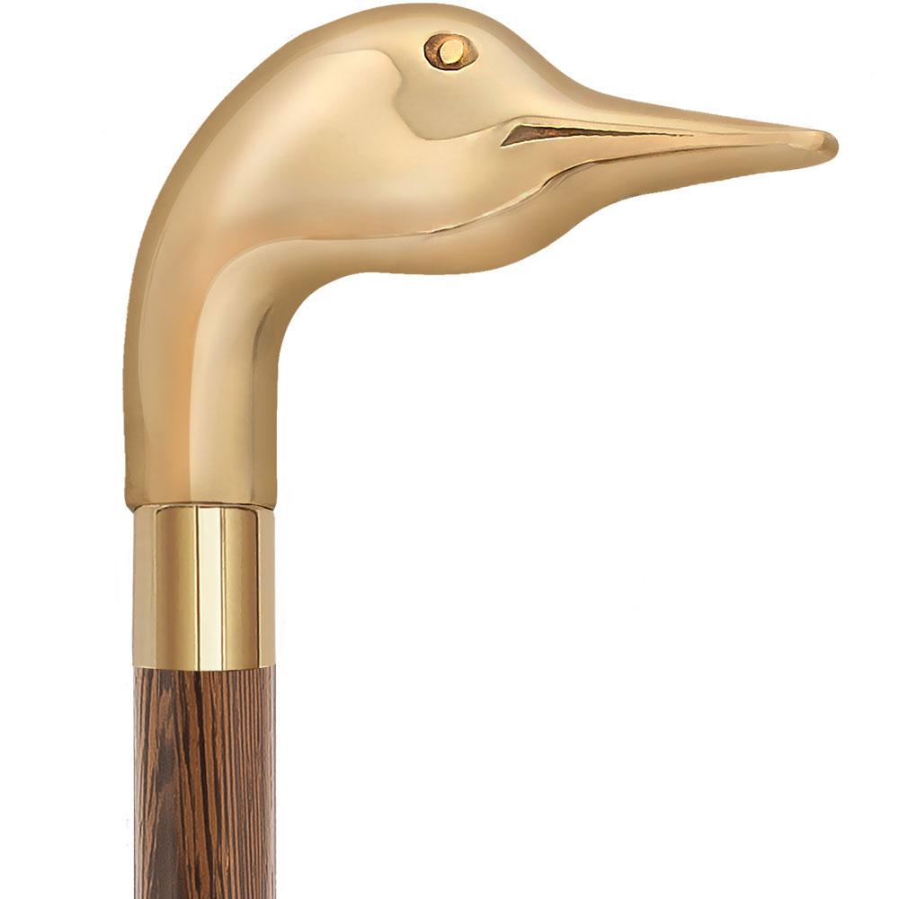 Brass Goose Handle Walking Cane w/ Custom Shaft and Collar Manchester Great Sale Online