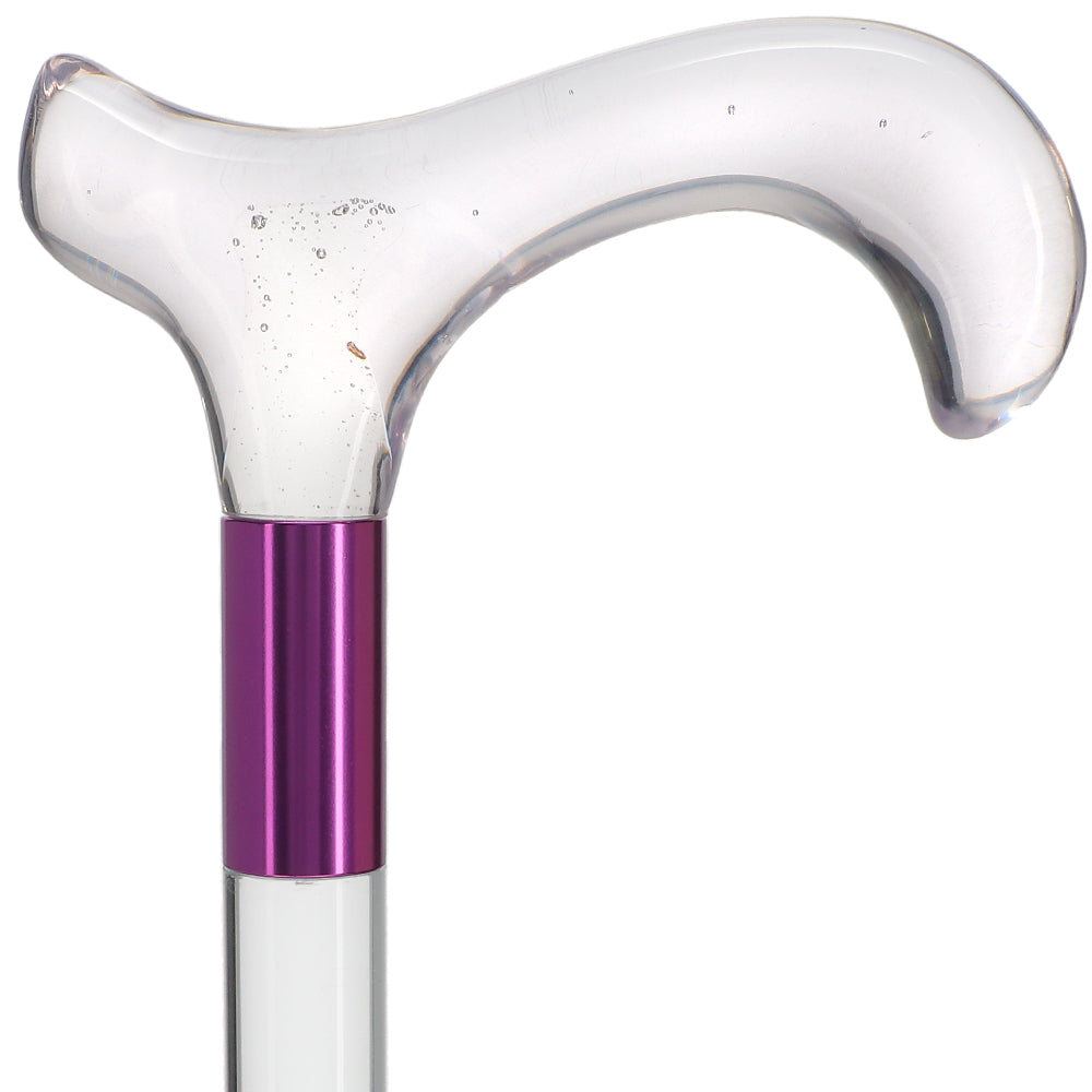 Elevate Style: Clear Lucite Cane with Customizable Collar Free Shipping Geniue Stockist