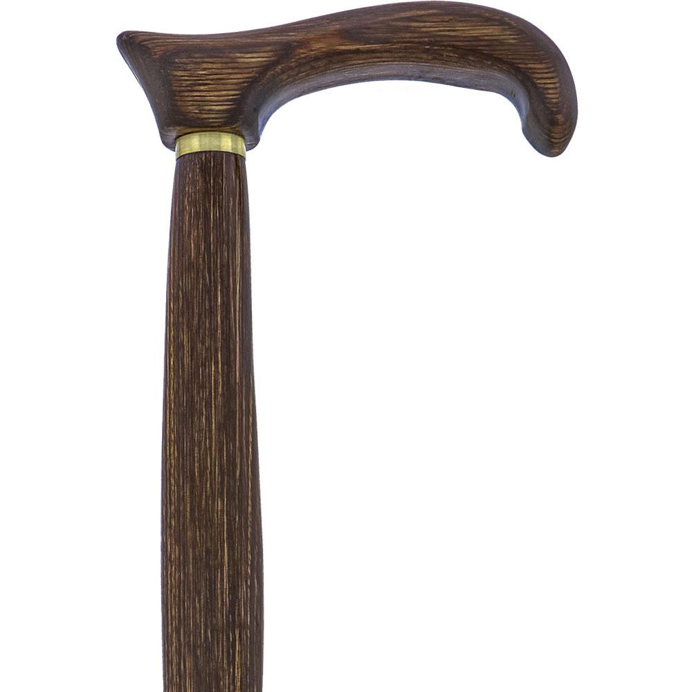 USA-Made Twisted Brown Derby Cane: Unique Colorwood Laminate Best Wholesale Sale Online