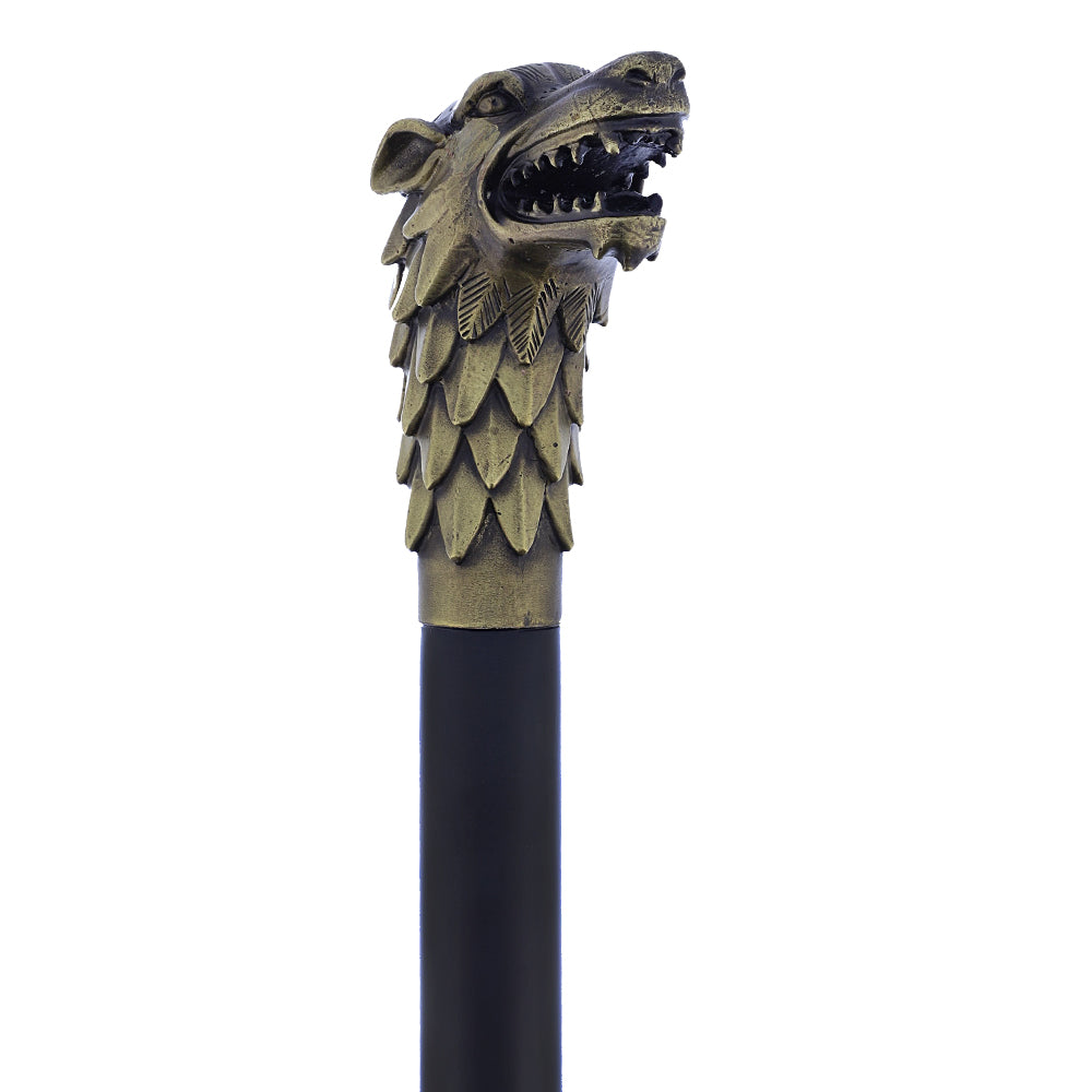 Wolf Brass Head Cane Pre Order For Sale