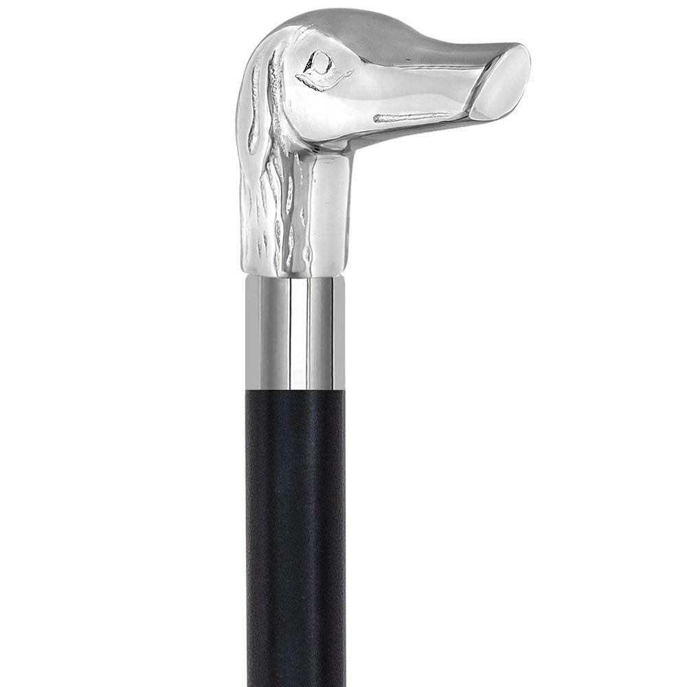 Chrome Plated Dog Handle Walking Cane w/ Custom Shaft and Collar Cheap Sale 2025