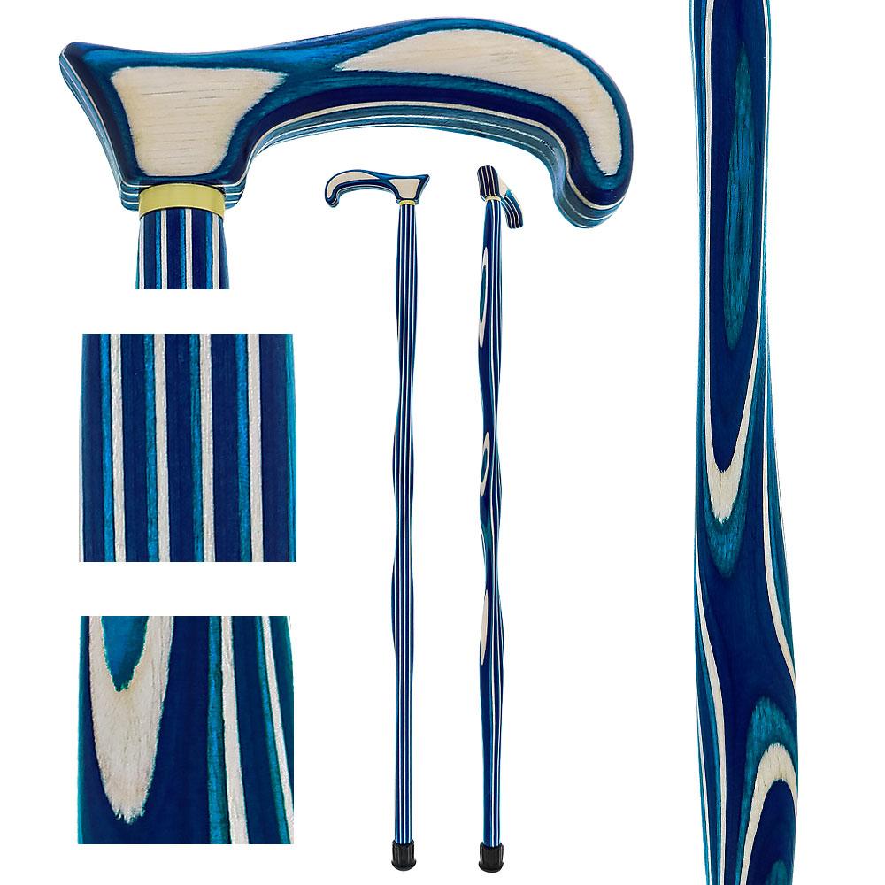 USA-Made Twisted Highlander Blue Cane: Vibrant Colorwood Sale For Nice