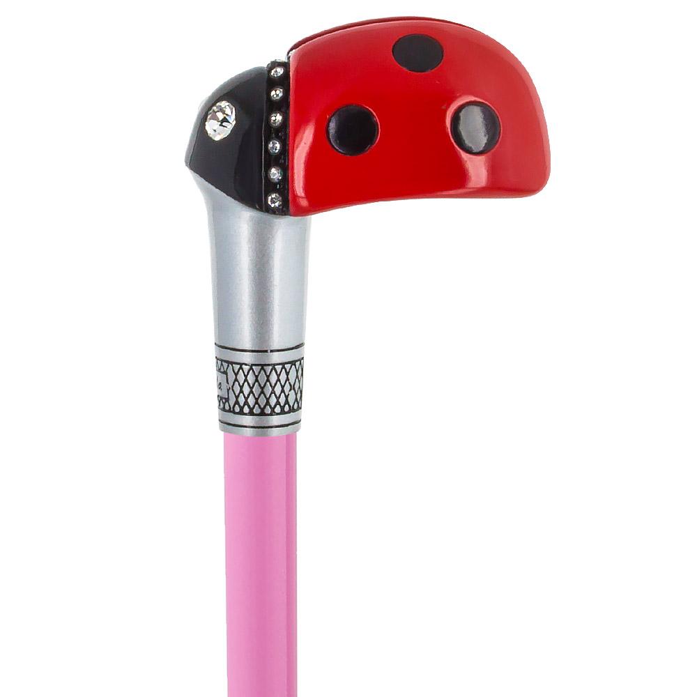 Lady Bug Lola Signature Carbon Fiber Walking Cane - 1 Pink Shaft Comfortable Online