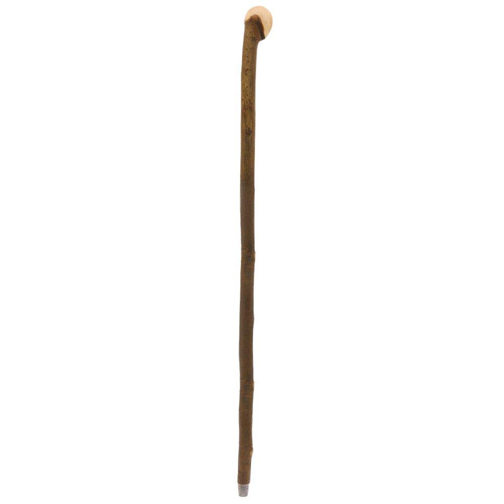 Natural Charm: Hazelwood Root Knobbed Cane with Leather Strap Cheap Sale Low Pice